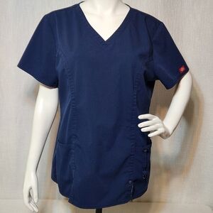 Dickies Scrub Top Dark Blue Womens XL